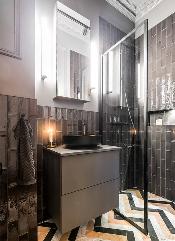 Moody, not Gloomy! Beautiful Dark Small Bathrooms 12 nordroom-small-bathroom-tile-colors-gray-wall-tiles