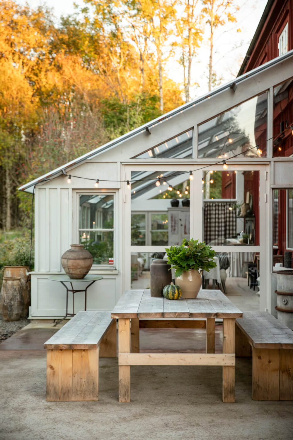 An Open-Plan Gray Home in a Former Textile Factory 22 outdoor dining table