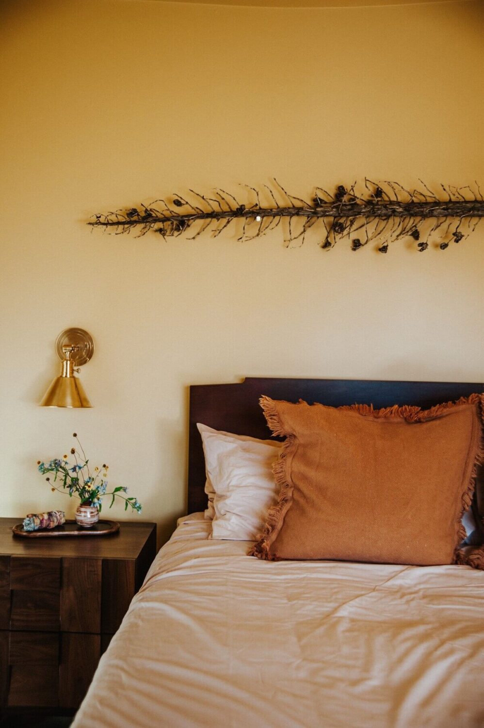 A Colorful Airbnb Home in the Morongo Valley 17 pale-yellow-bedroom-nordroom