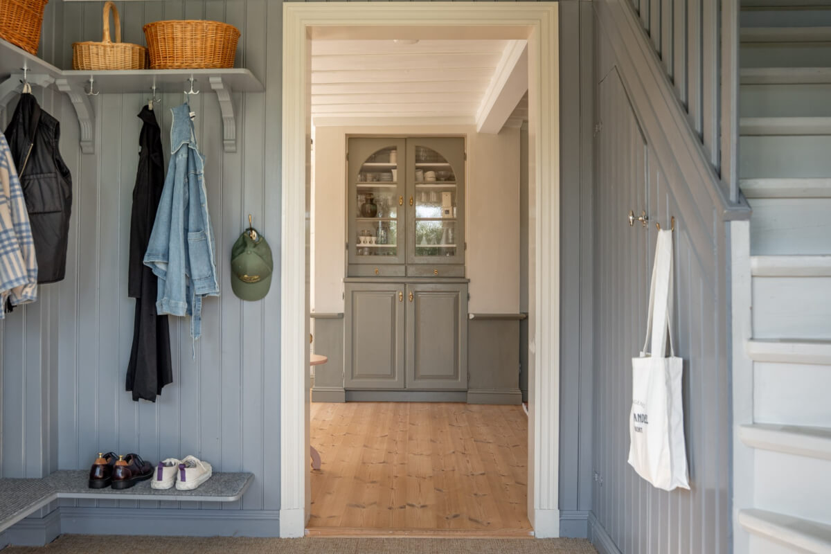 A Charming Historic Country House North of Stockholm 27 paneled hall with hat shelf