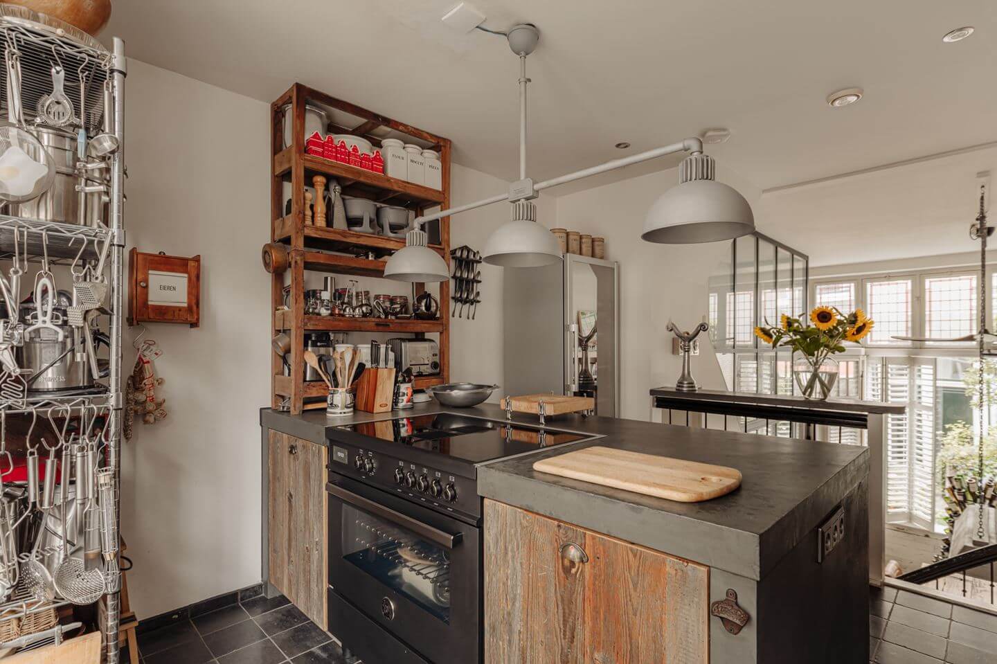 A Charming Amsterdam Townhouse with a Cozy Roof Terrace 7 rustic kitchen