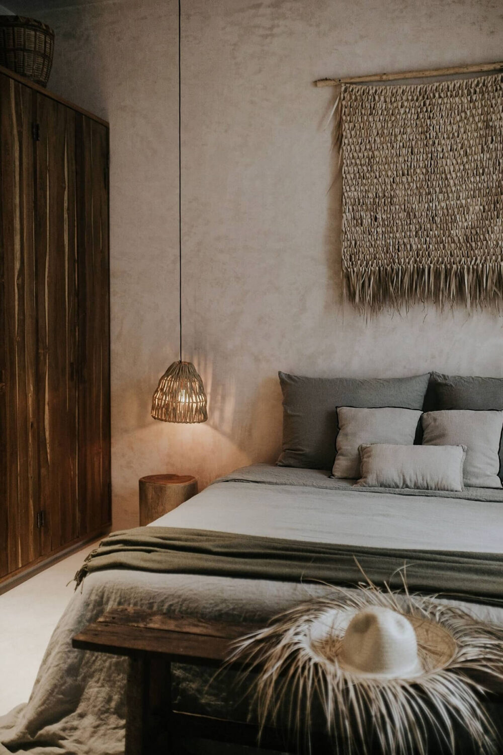 Rustic Wooden Elements in a Stylish Tulum Airbnb 17 rustic-natural-bedroom-airbnb-apartment-tulum-nordroom