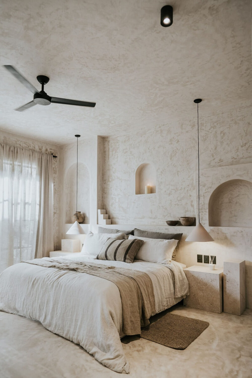 A Serene Design Apartment in Tulum 7 serene-bedroom-architectural-niches-tulum-apartment-nordroom