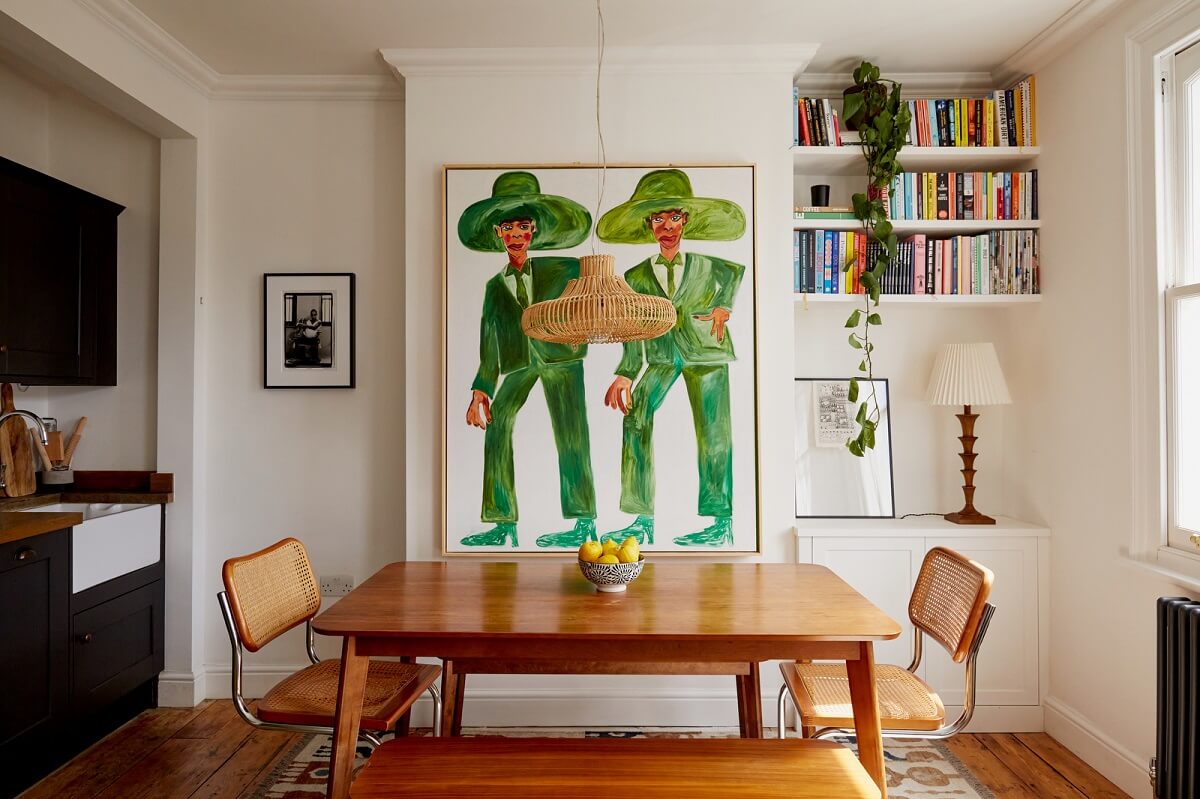 A Light-Filled Maisonette Home in London 4 small-living-room-with-open-kitchen-dining-table-nordroom