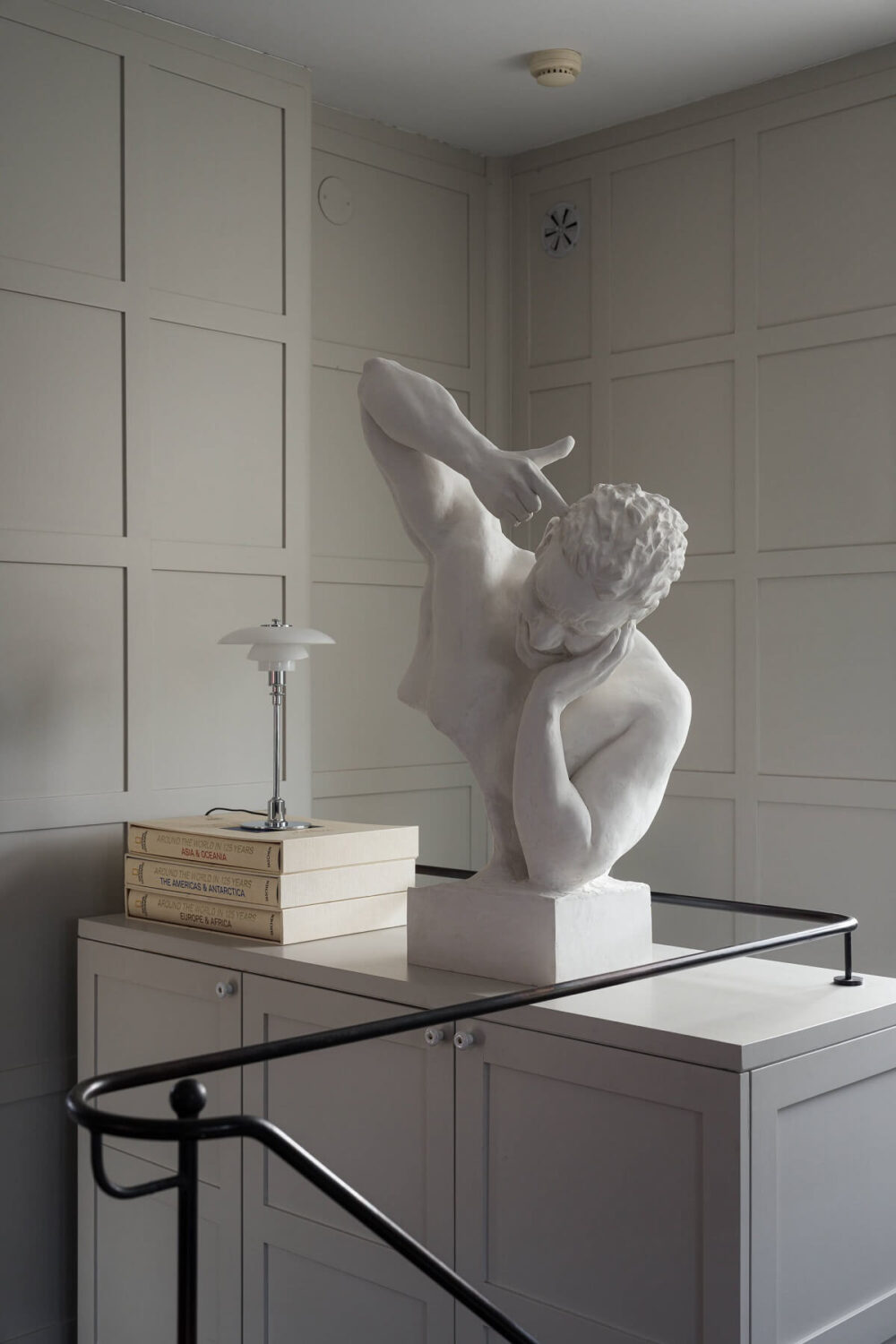 A Stylish Penthouse Apartment with Exposed Beams 16 statue built in closets