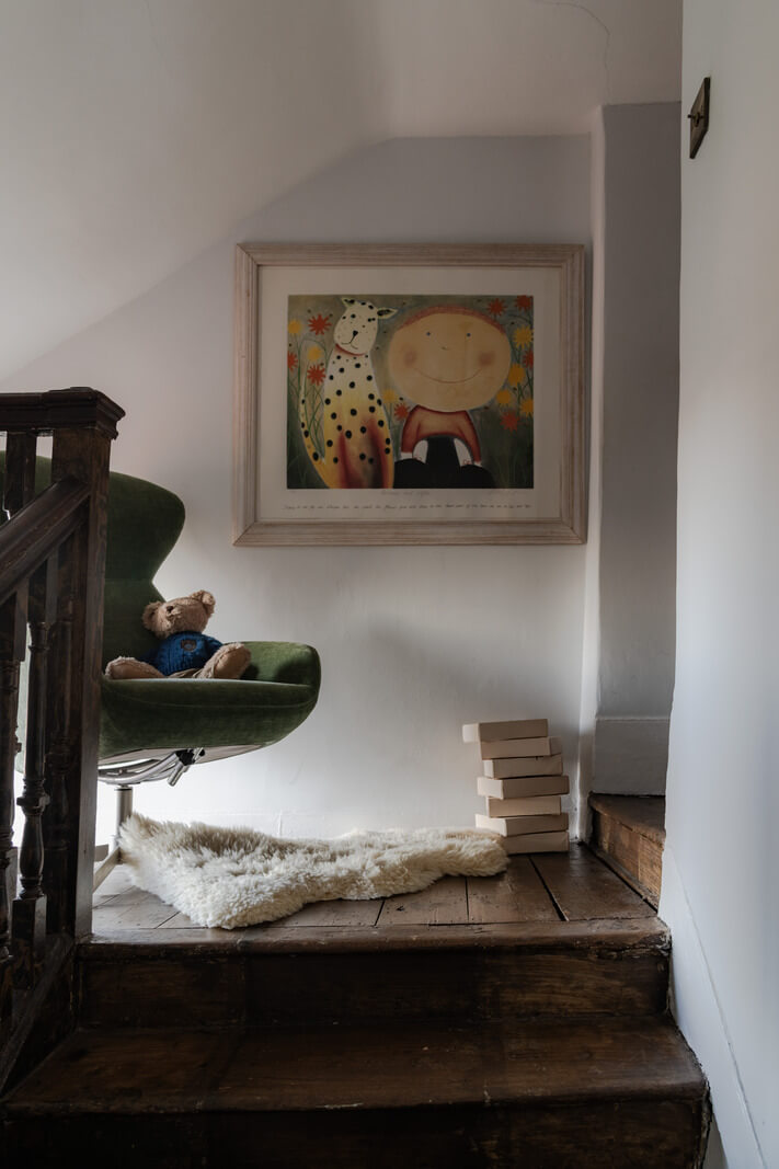 A Georgian English House Restored To Its Former Glory 24 swivel chair on landing