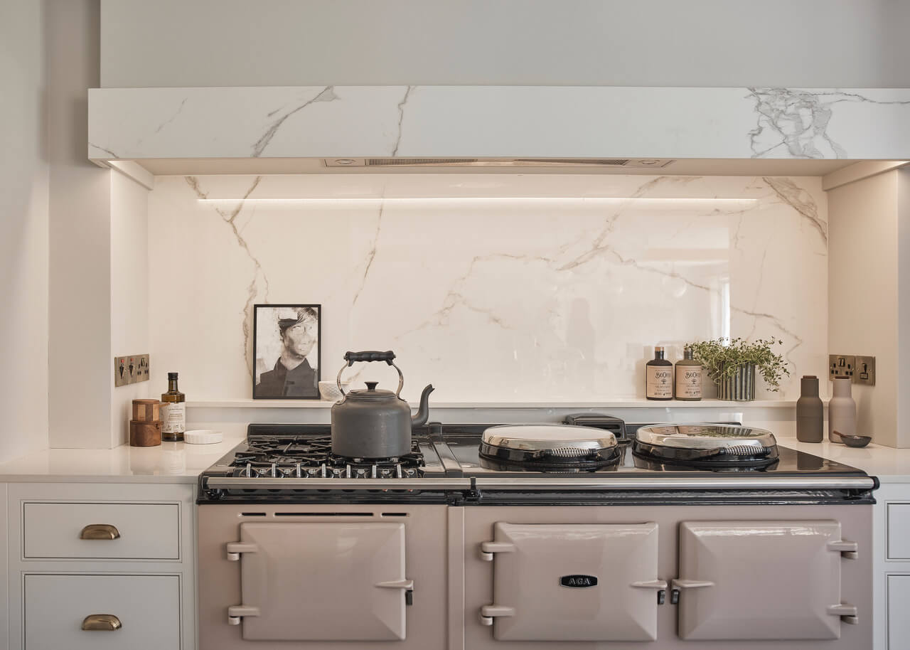 A Stylish West Yorkshire Cottage Kitchen with a Blush Pink AGA 9 c