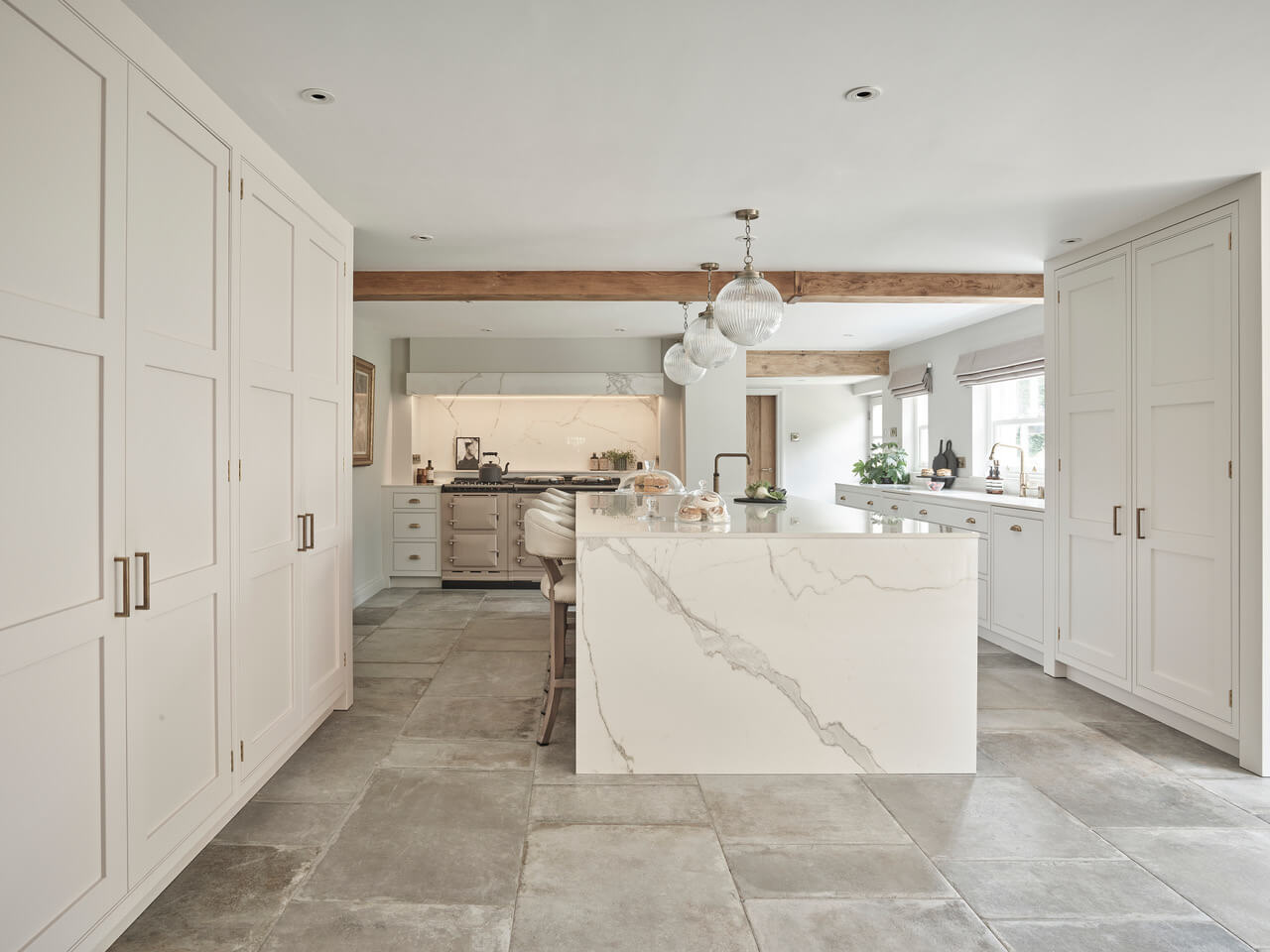 A Stylish West Yorkshire Cottage Kitchen with a Blush Pink AGA 2 c
