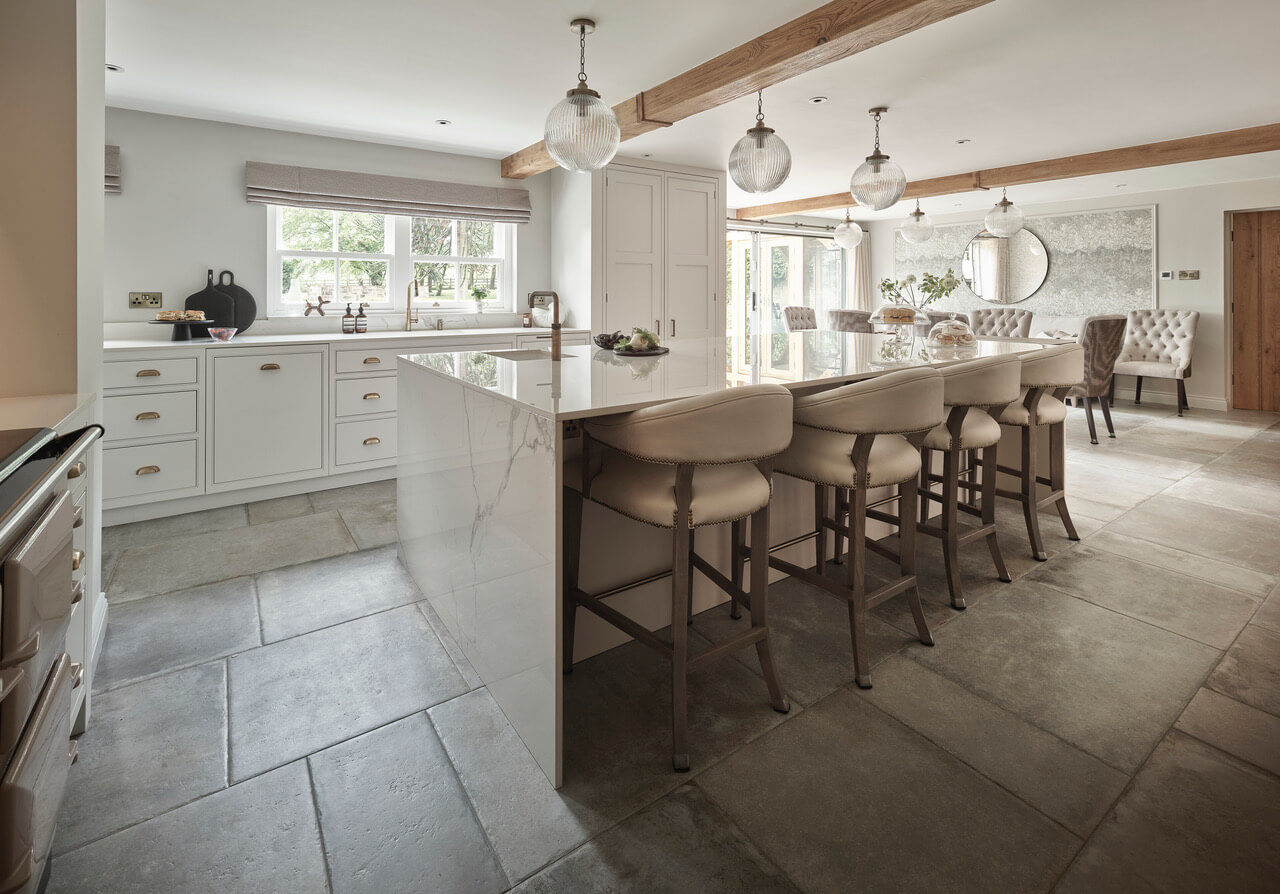 A Stylish West Yorkshire Cottage Kitchen with a Blush Pink AGA 5 c