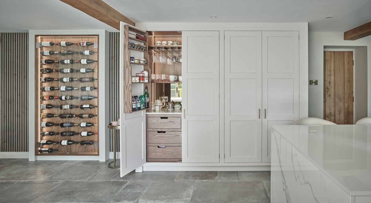 A Stylish West Yorkshire Cottage Kitchen with a Blush Pink AGA 14 c