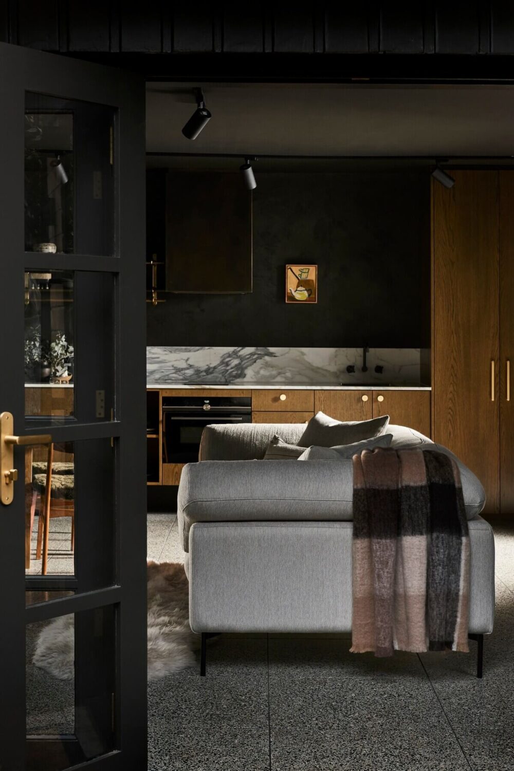 The River Studio: Moody Tones and Luxury in an Australian Airbnb 1 the-river-studio-airbnb-australia-terrazzo-floor-studio-nordroom