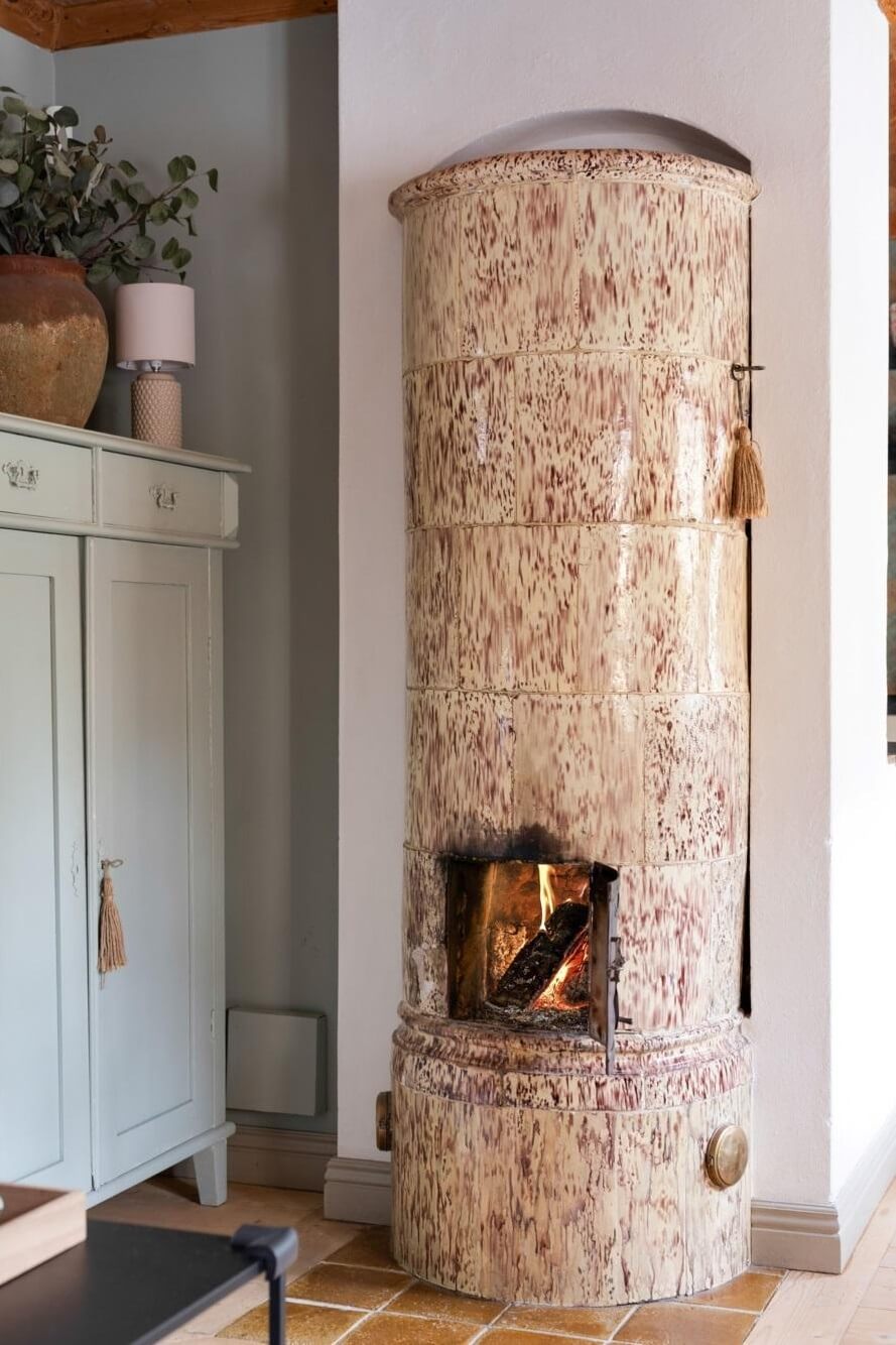 traditional swedish fireplace
