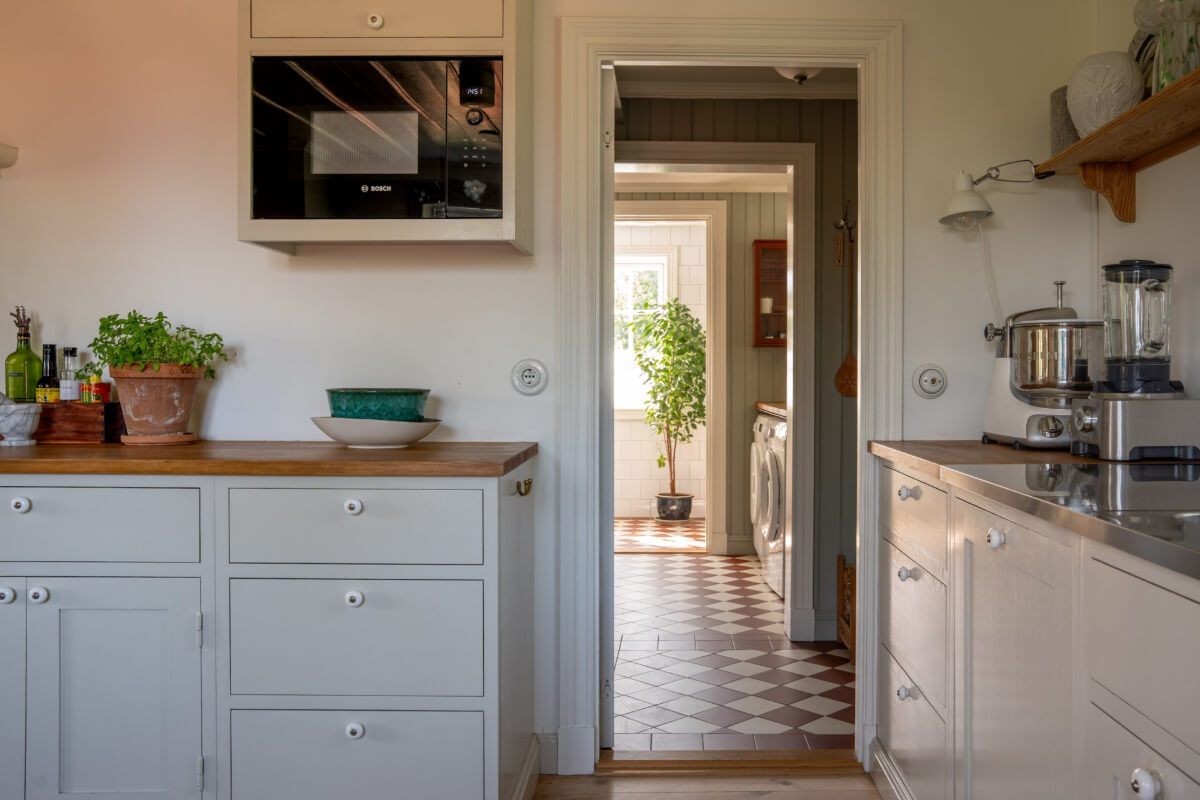 A Charming Historic Country House North of Stockholm 20 view into utility space