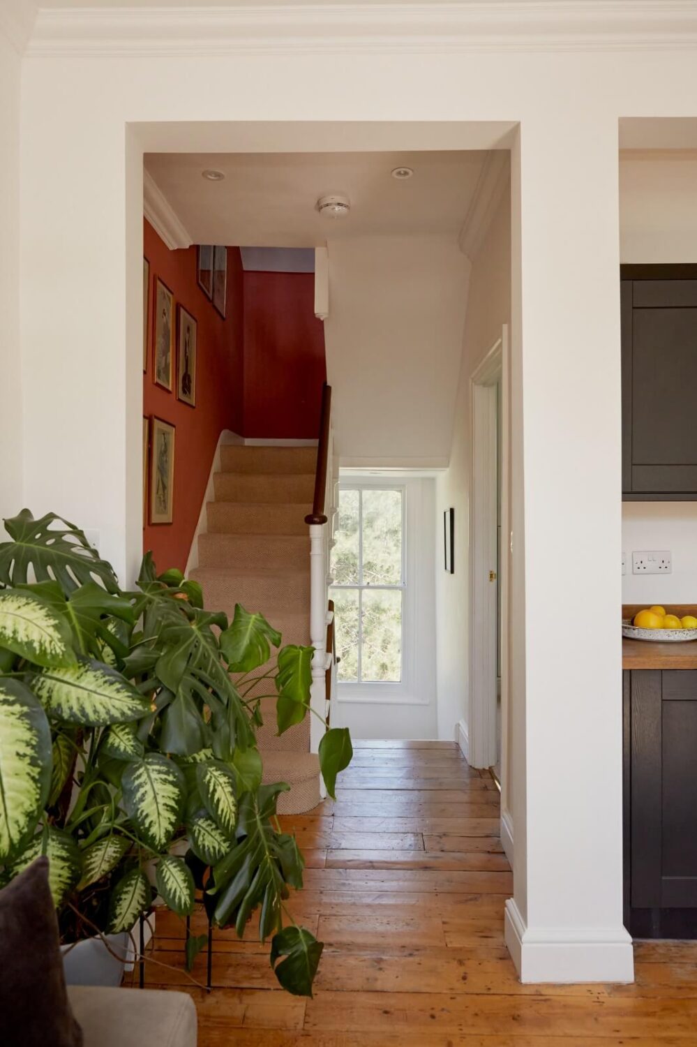 A Light-Filled Maisonette Home in London 8 view-to-hallway-staircase