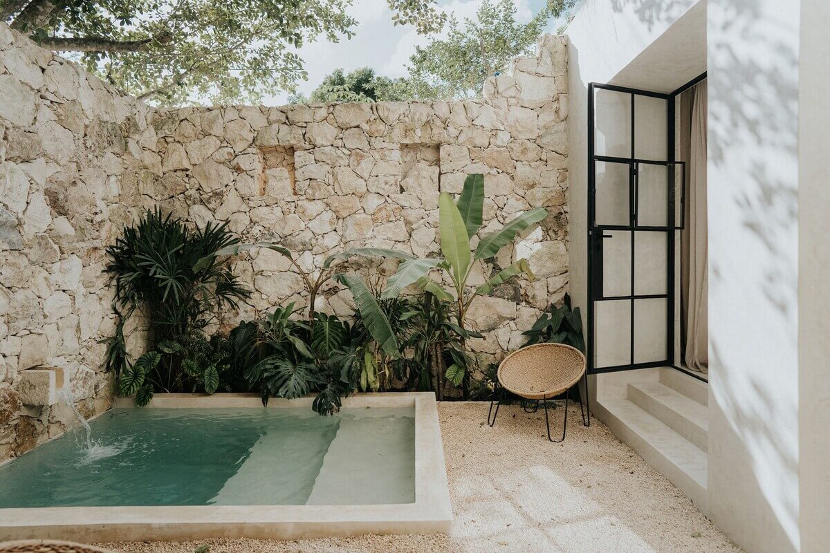 A Serene Design Apartment in Tulum 29 walled-outdoor-space-salt-water-swimming-pool-nordroom