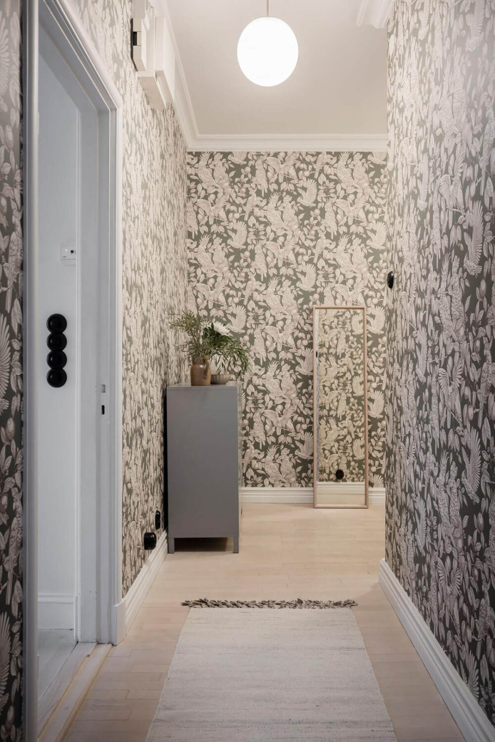 A Light Corner Apartment with an Open Flowing Floor Plan 33 wallpaper hallway