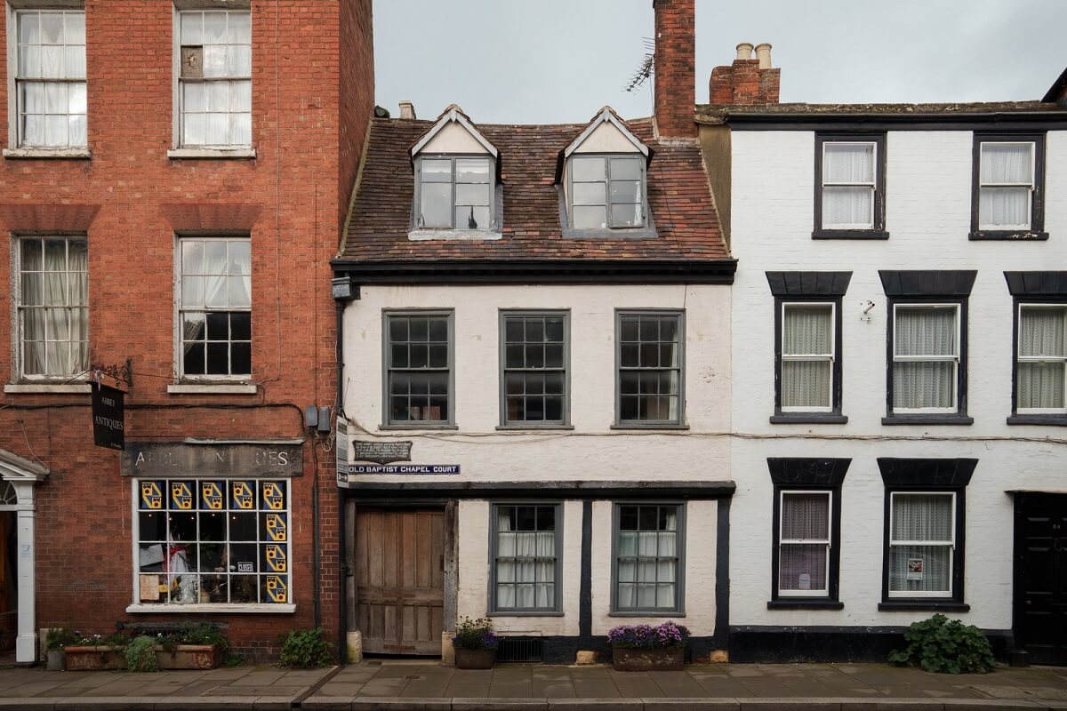 white facade english home