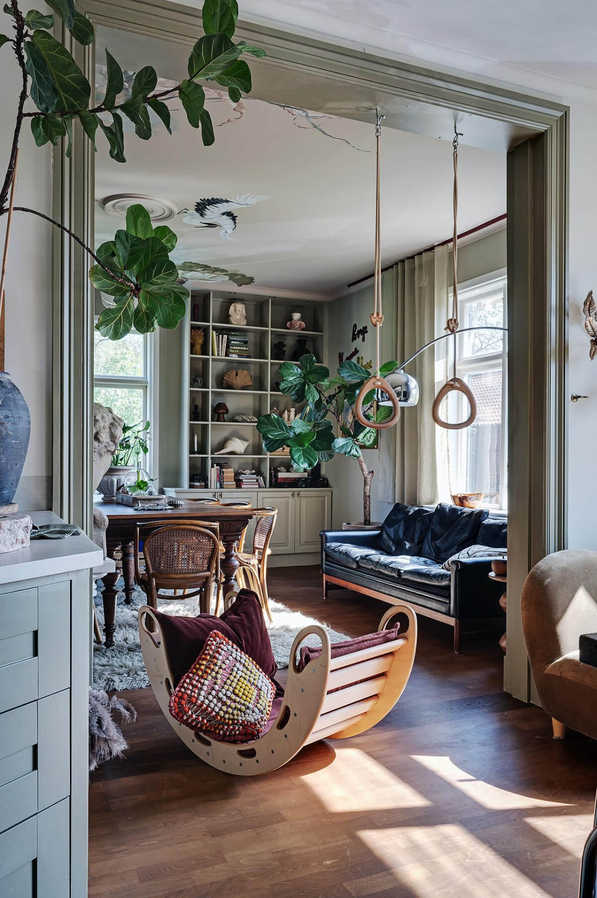 wide doorway to cozy dining room