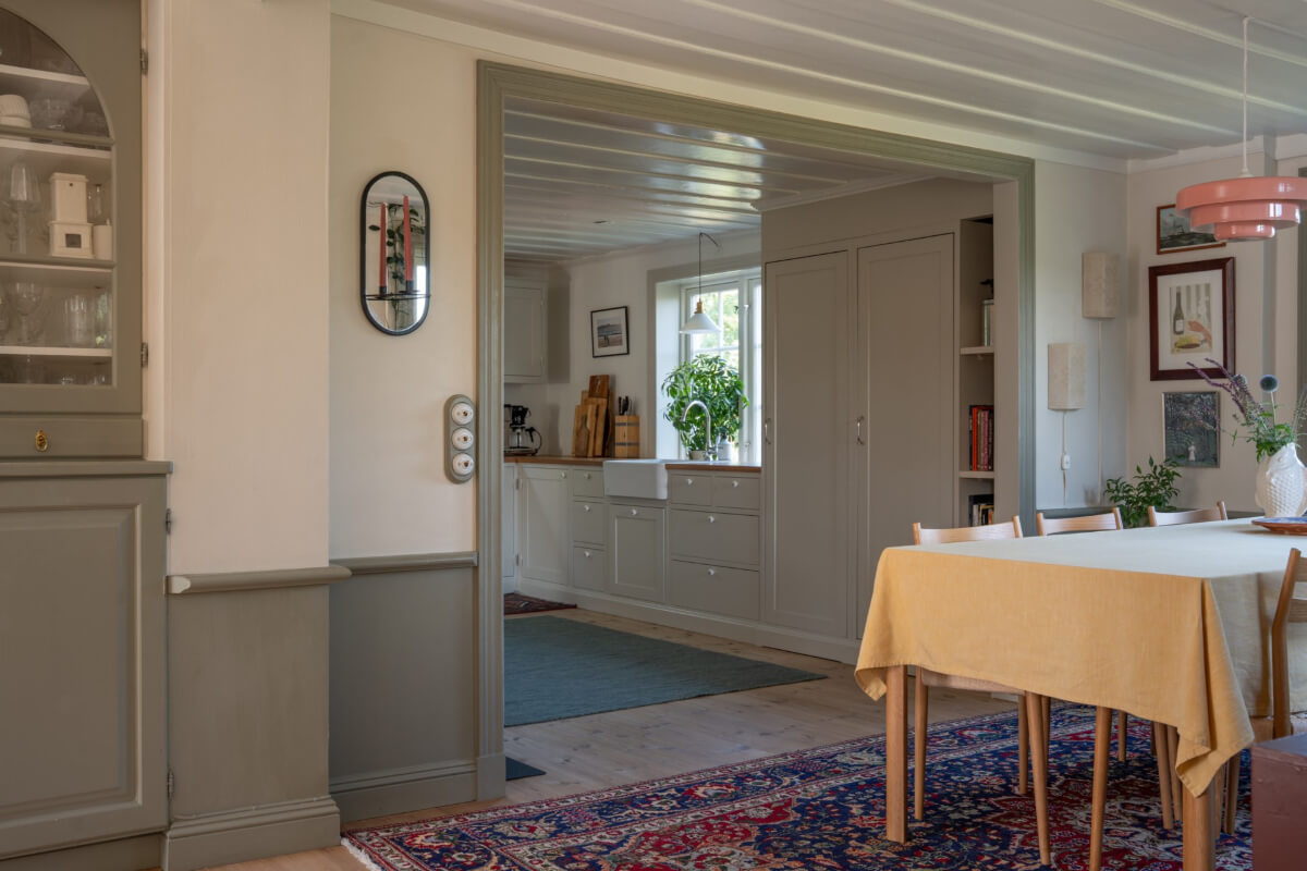 A Charming Historic Country House North of Stockholm 14 wide doorway to kitchen