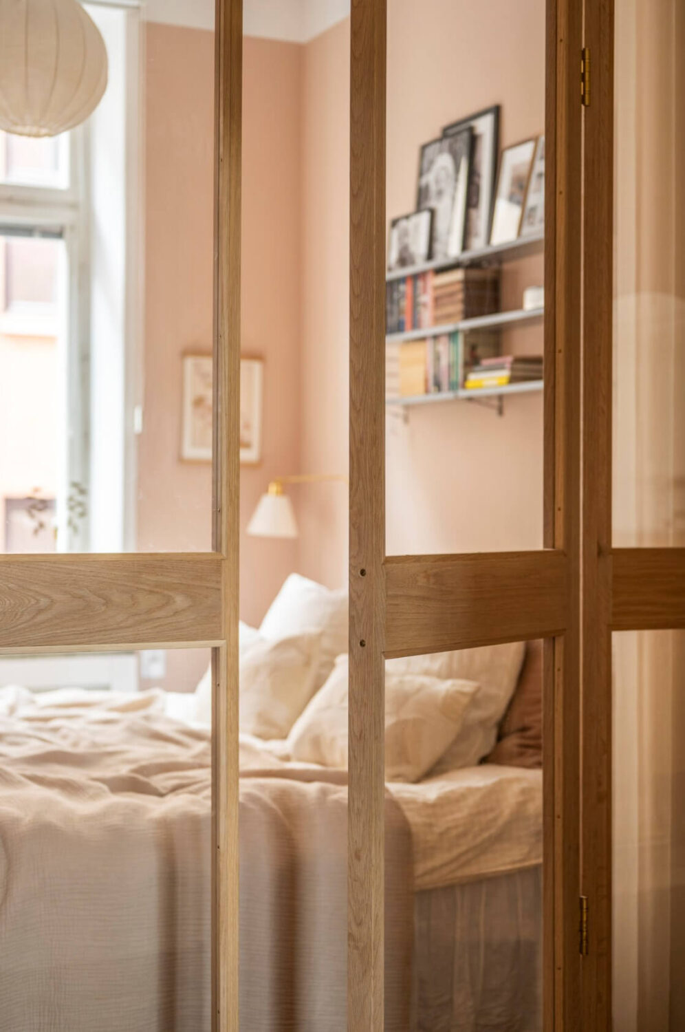 A Late 19th-Century Apartment with a Pink Bedroom 13 wood framed glass doors