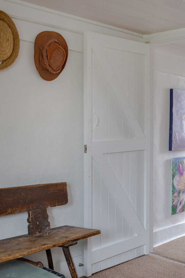 A Charming 400-Year-Old Cottage in England 15 wooden bench A Charming 400-Year-Old Cottage in England