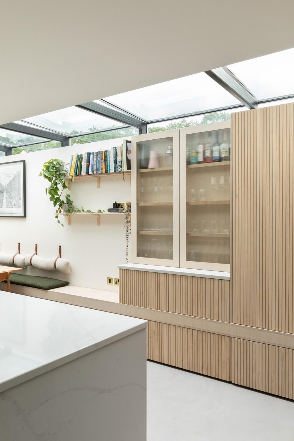 A London Family Home with a Light Modern Extension 3 wooden kitchen cabinets skylight nordroom