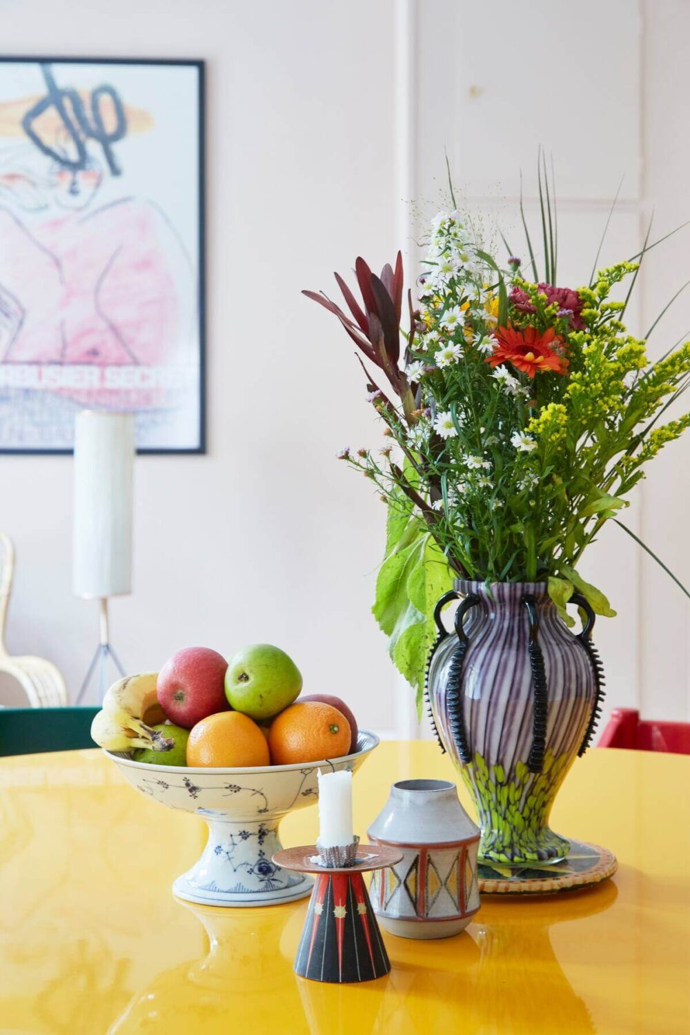 You Can Stay in This Colorful Design Apartment in Copenhagen 10 yellow dining table