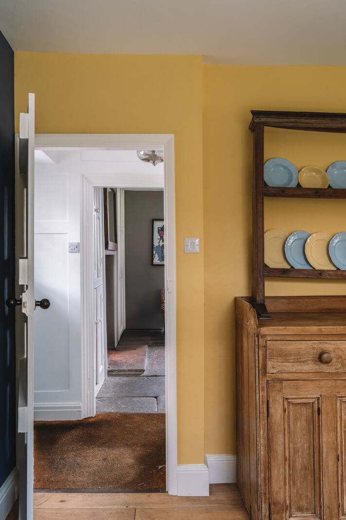 A Colorful 19th-Century Cottage in the Lake District 7 yellow walls kitchen