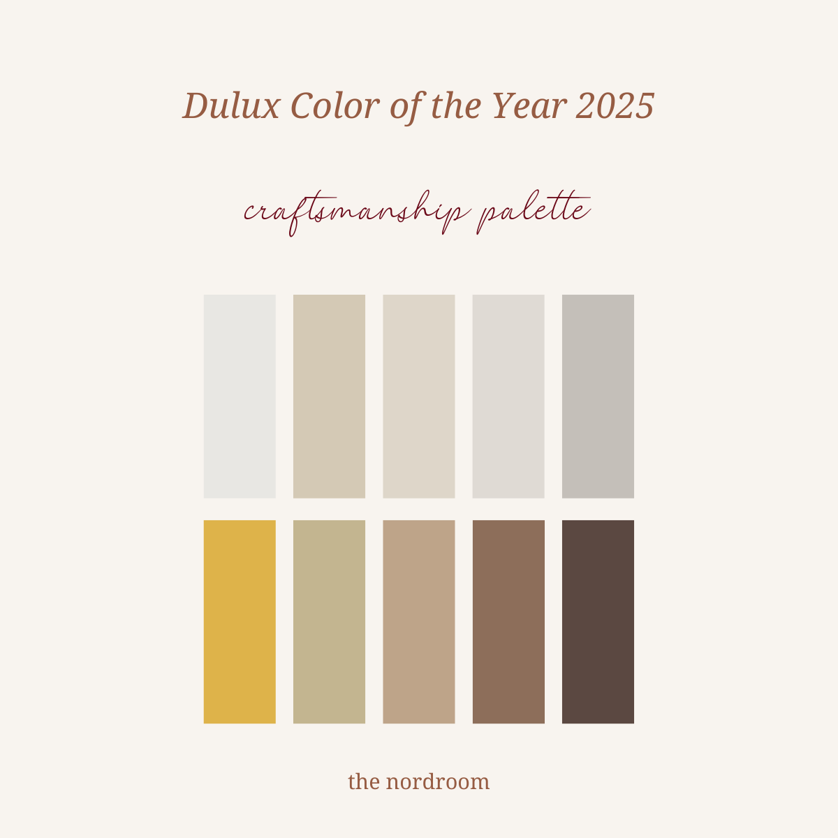 The Color Trends for 2025: Warm, Natural Shades and a Cheerful Accent 21 dulux colour of the year 2025 craftsmanship palette nordroom