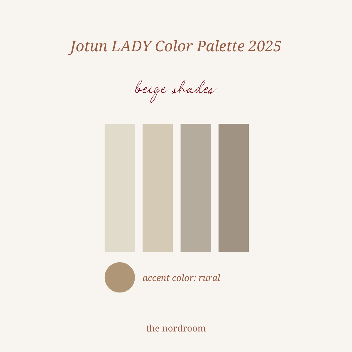 The Color Trends for 2025: Warm, Natural Shades and a Cheerful Accent 30 jotun lady color palette 2025 beige shades nordroom
