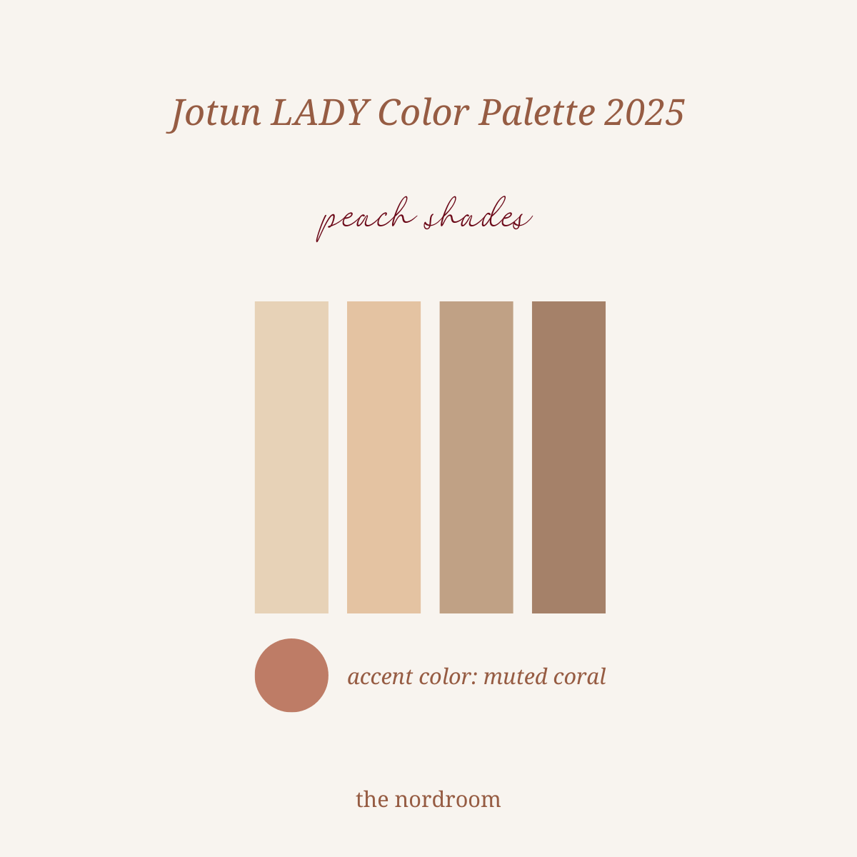 The Color Trends for 2025: Warm, Natural Shades and a Cheerful Accent 29 jotun lady color palette 2025 peach shades nordroom