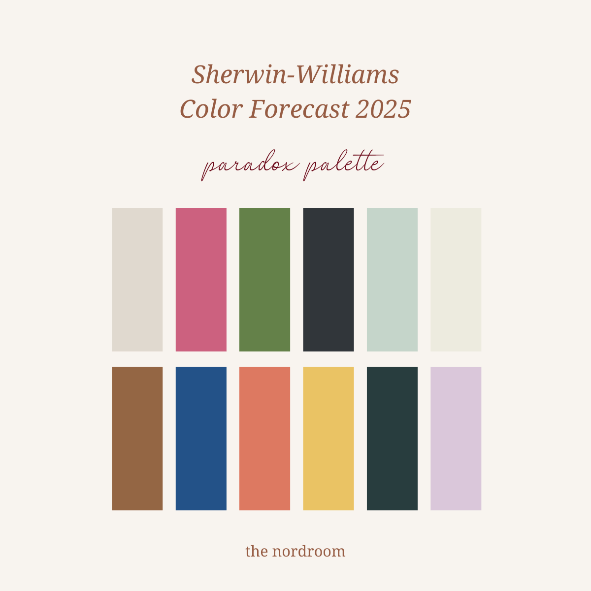 The Color Trends for 2025: Warm, Natural Shades and a Cheerful Accent 32 sherwin williams color forecast 2025 paradox palette nordroom The Color Trends for 2025: Warm, Natural Shades and a Cheerful Accent