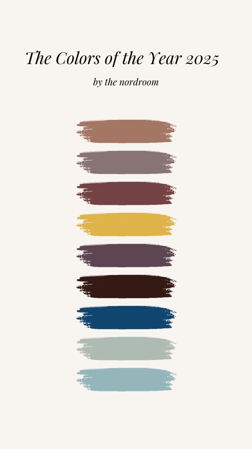 The Color Trends for 2025: Warm, Natural Shades and a Cheerful Accent 2 the colors of the year 2025 nordroom