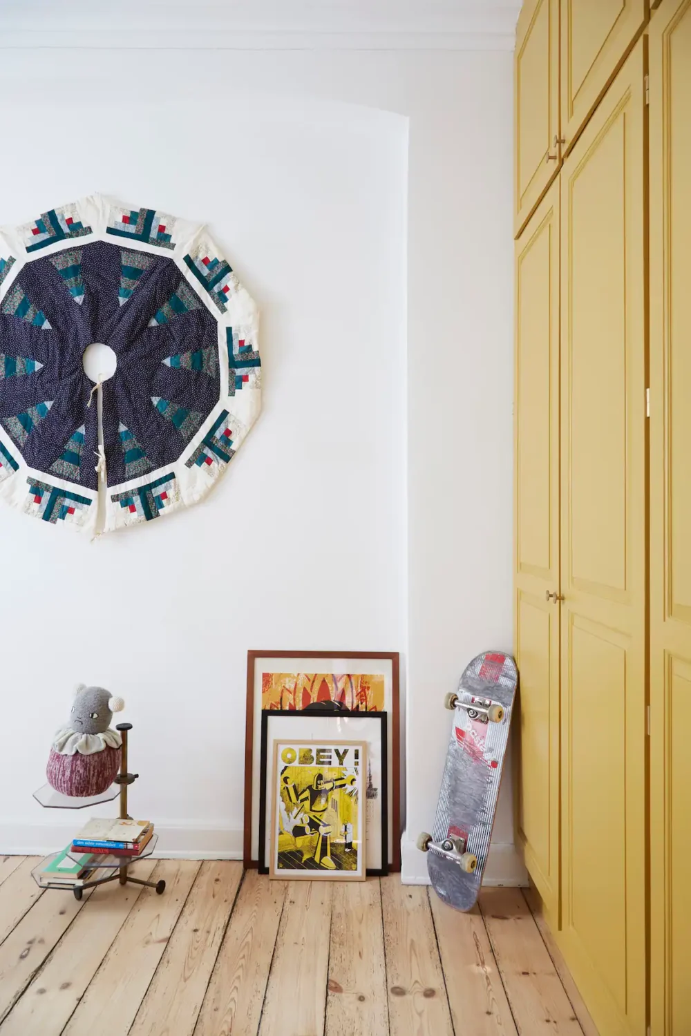 You Can Stay in This Colorful Design Apartment in Copenhagen 19 bedroom with built in wardrobes