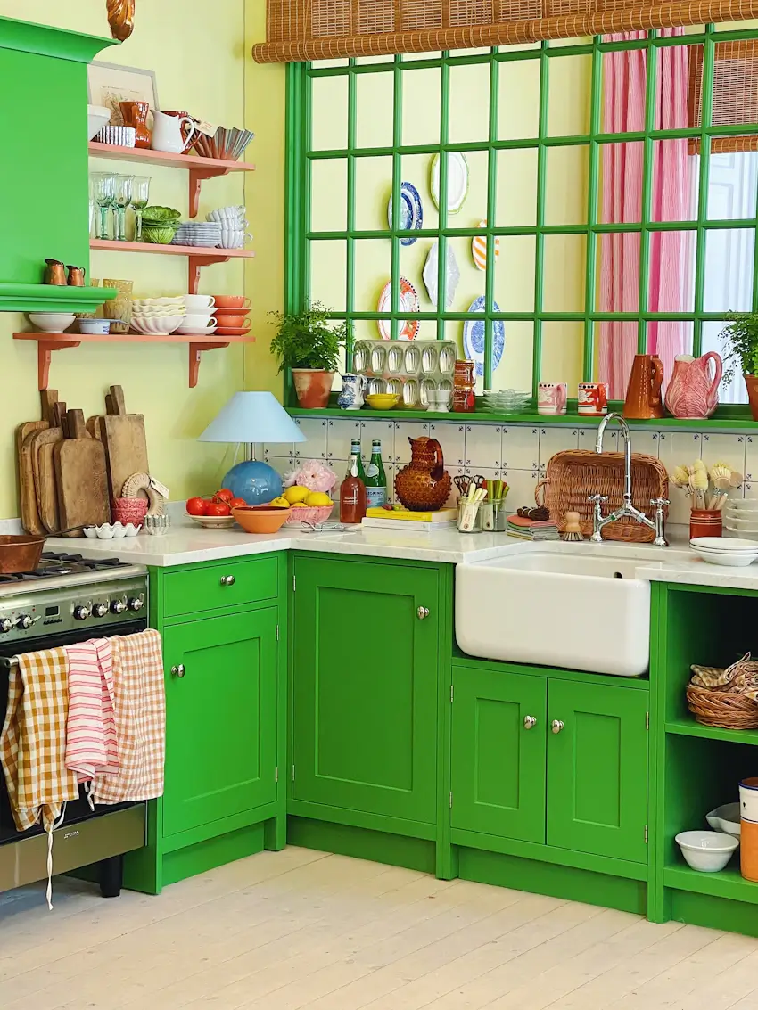 2026 Color of the Year Prediction (with Color Palettes) 8 bold green kitchen butler sink