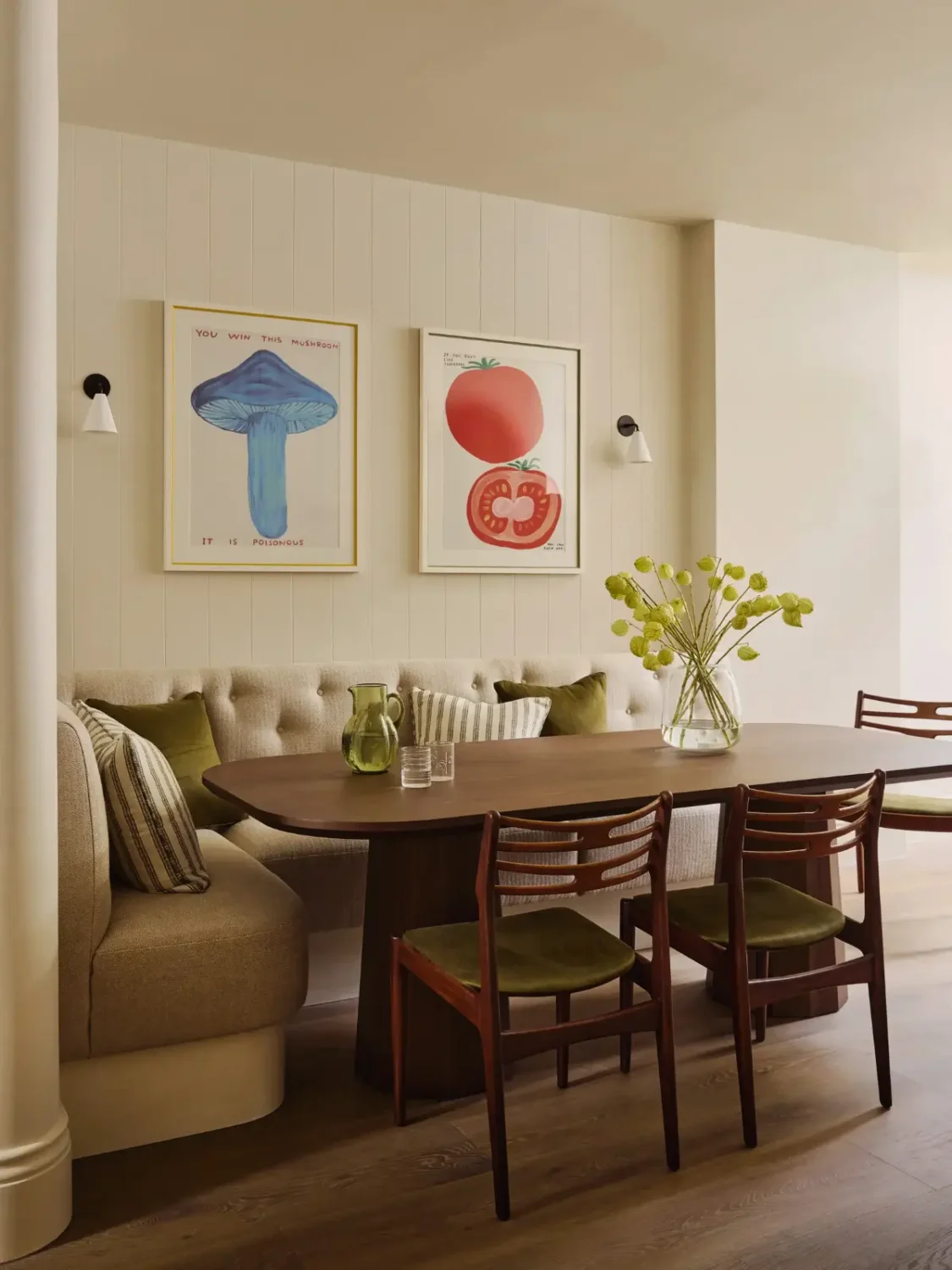Luxurious Interiors in a Victorian Townhouse in Chelsea 7 dining table with built-in bench