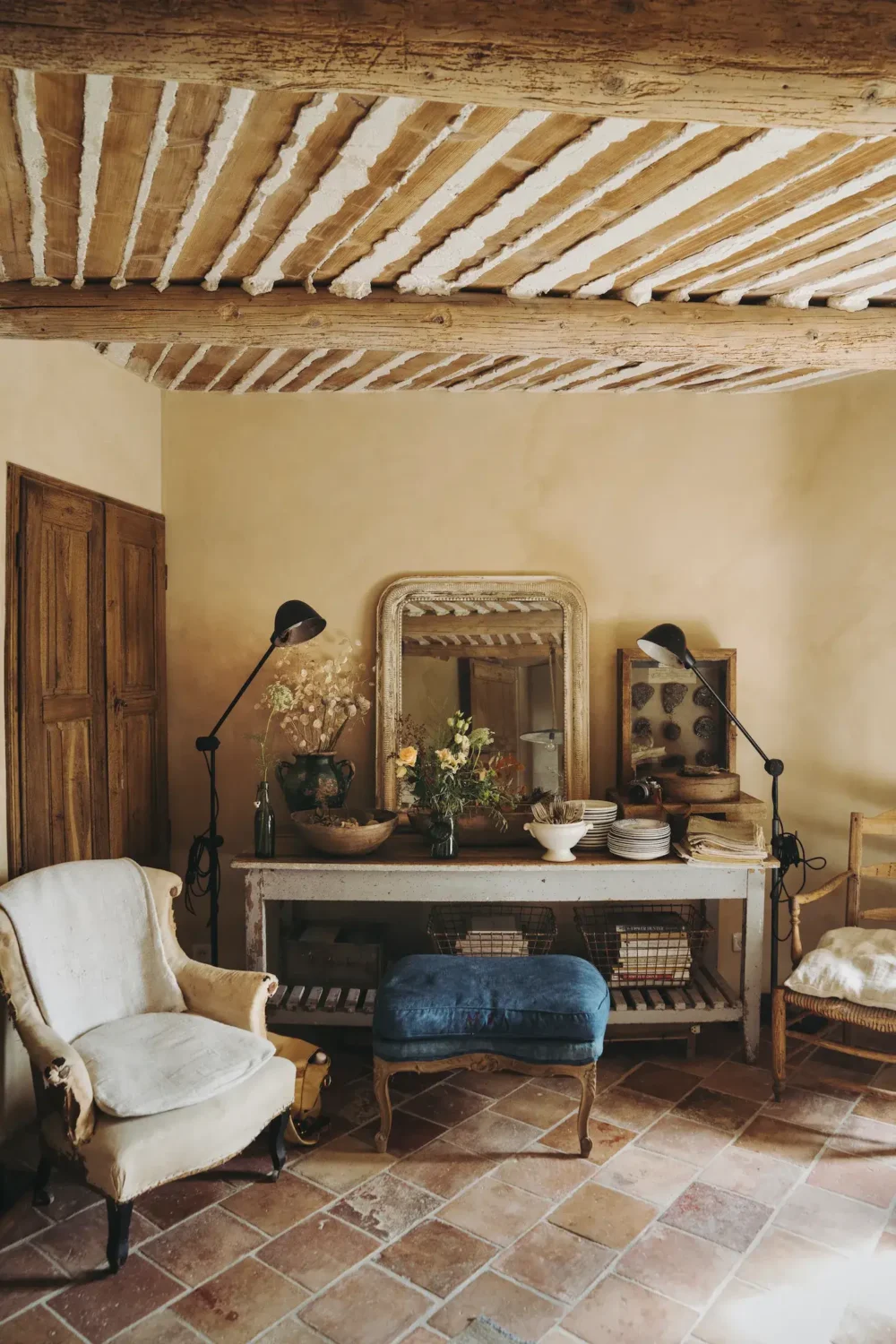 Provencal Maison Aumône is the Perfect French Country House 2 french-country-style-stone-floor-wooden-beams-nordroom