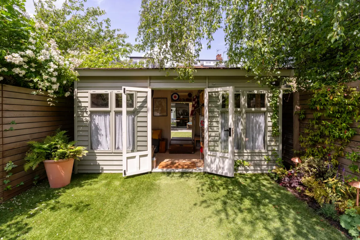 A Beautiful Extended Victorian House in Queen's Park 17 garden with shed