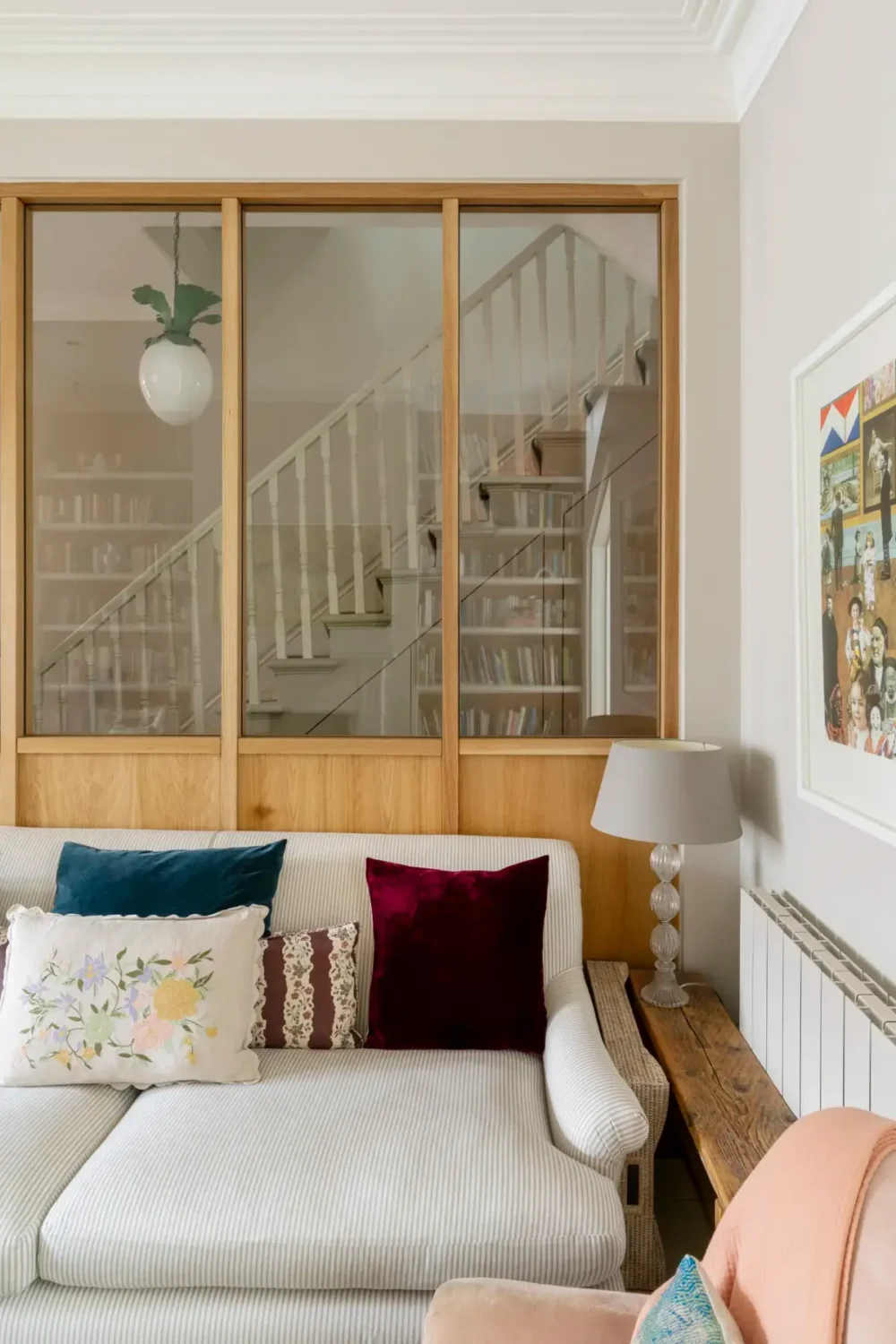 A Beautiful Extended Victorian House in Queen's Park 4 oak glass partition wall