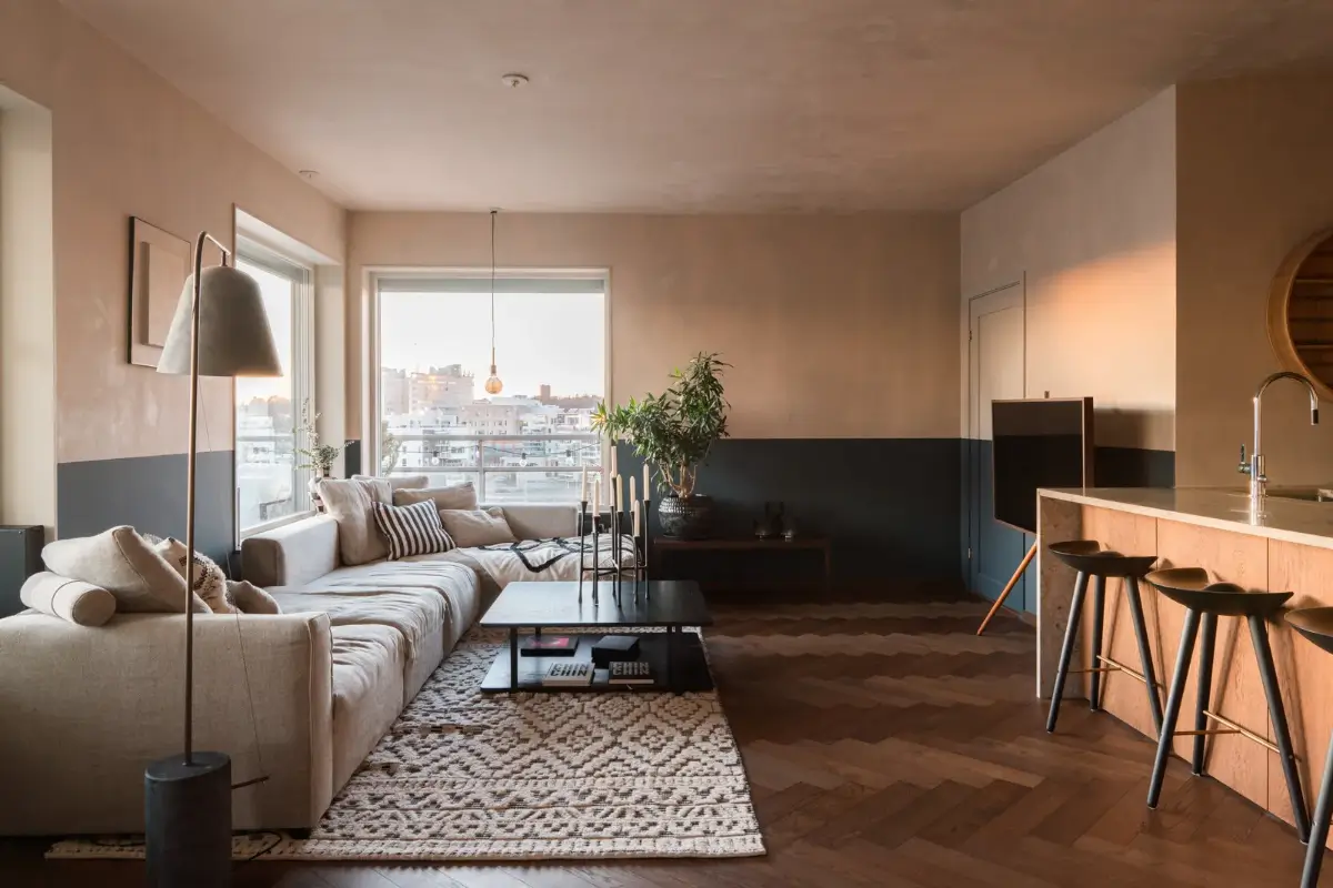 plaster walls ceiling living room