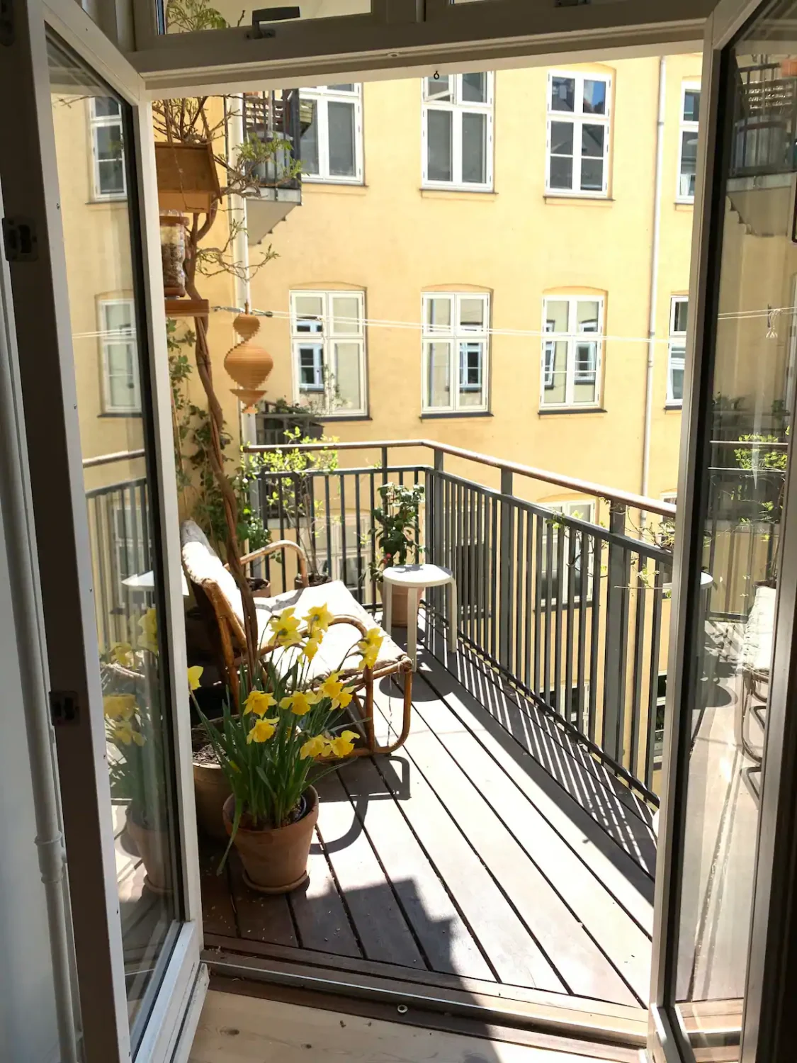 You Can Stay in This Colorful Design Apartment in Copenhagen 22 sunny balcony