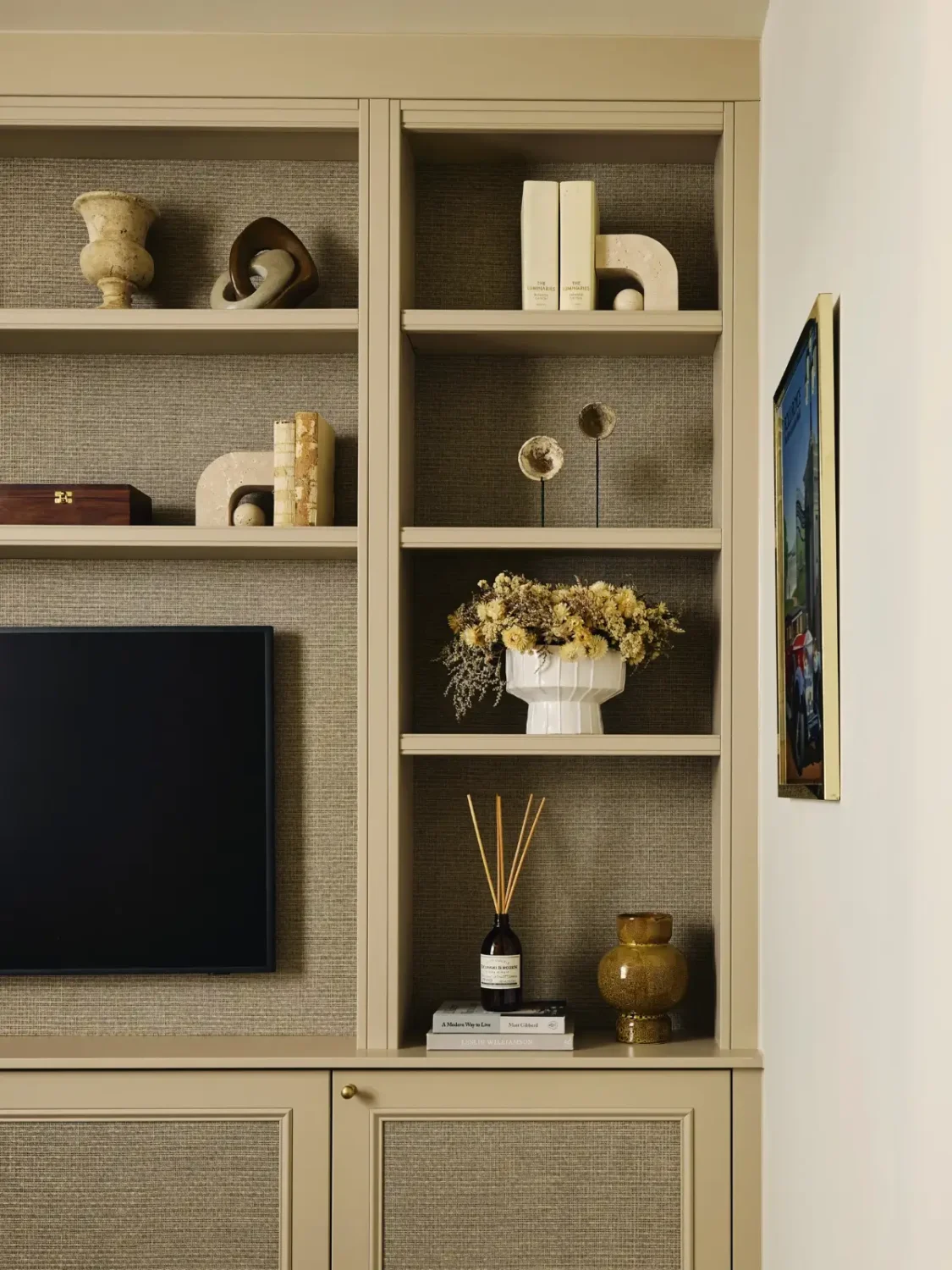 Luxurious Interiors in a Victorian Townhouse in Chelsea 10 television room bespoke cabinets