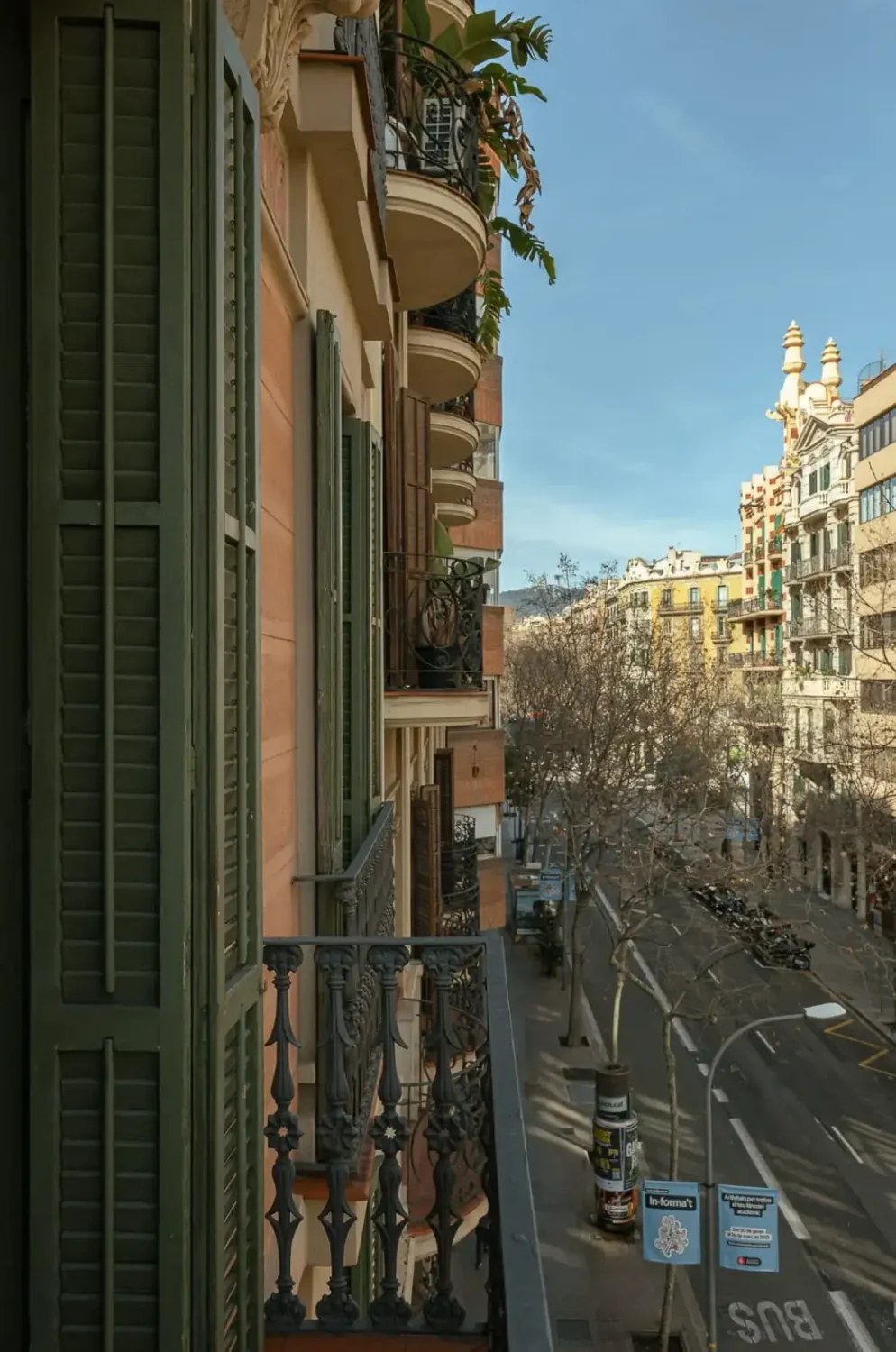 Contemporary Design in a Renovated Barcelona Apartment 14 view from balcony